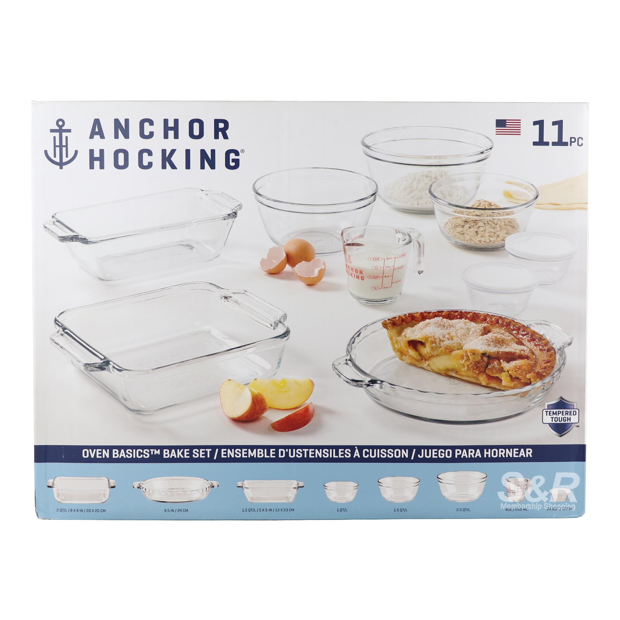 Anchor Hocking Oven Basics Bake Set 11pcs